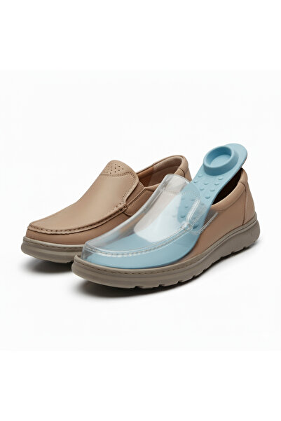 Growish Gr0451 Genuine Nubuck Leather Heel Spur and Special Production Daily Shoes for Diabetics