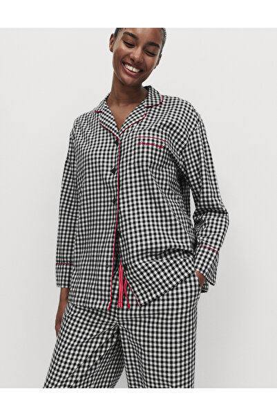 Marks & Spencer Pamuklu Kareli Pijama Takımı