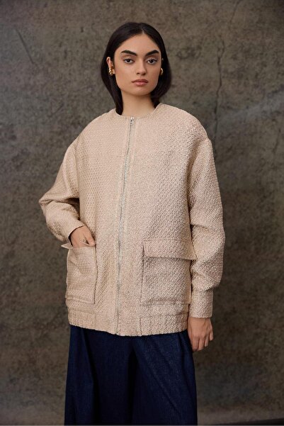 Garzia Parlak Oversize Jakar Ceket