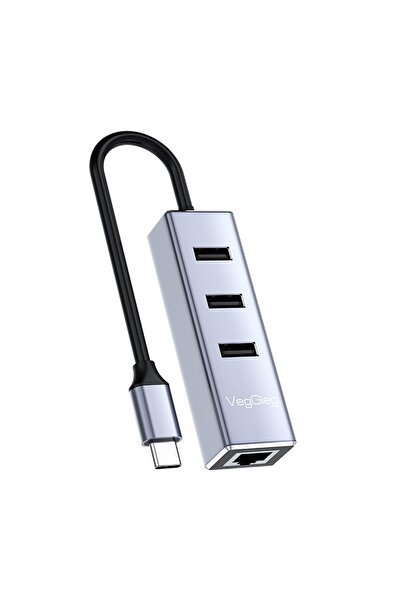 Hype Store محول إيثرنت USB من النوع C إلى 100 ميجابت في الثانية ومُضاعِف USB ...