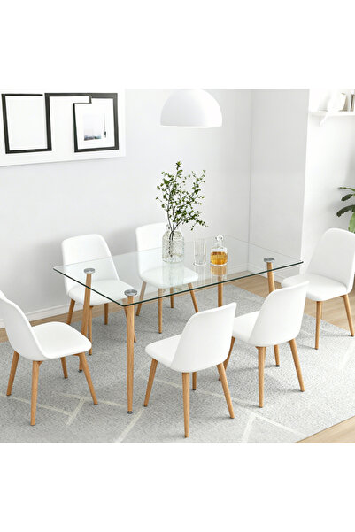 Zztcmp Kitchen Table,Glass Dining Table,Modern Kitchen Furniture,Suitable for home, restaurant, apartment