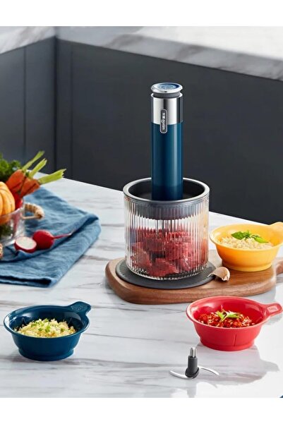 Yelajoy 4 in 1 Electric Food Grinder Chopper, With Stainless Steel Baldes, 2000mAh, 70W, for Kitchen