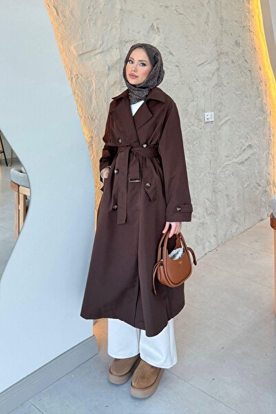 Hazamoda Rüzgarlık Trençkot Kahve