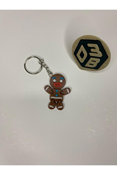 3DBALO سلسلة مفاتيح على شكل رجل الكوكيز، زينة للحقائب على شكل خبز الزنجبيل
