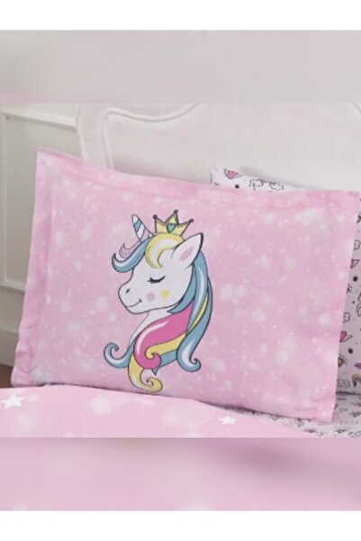 ALPATEKS Unicorn Desen %100Pamuklu Volanlı Yastık Kılıfı 2 ad