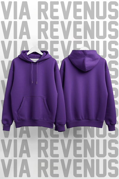 Vordevia Plain Unprinted 100% Cotton Premium Quality Hooded Sweatshirt