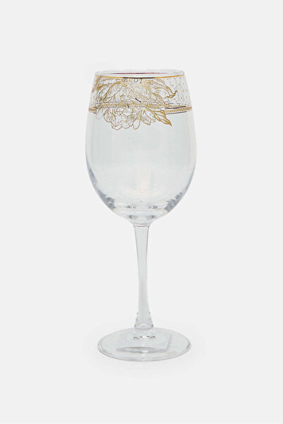 REDTAG Clear Floral Embellished Glass Goblet