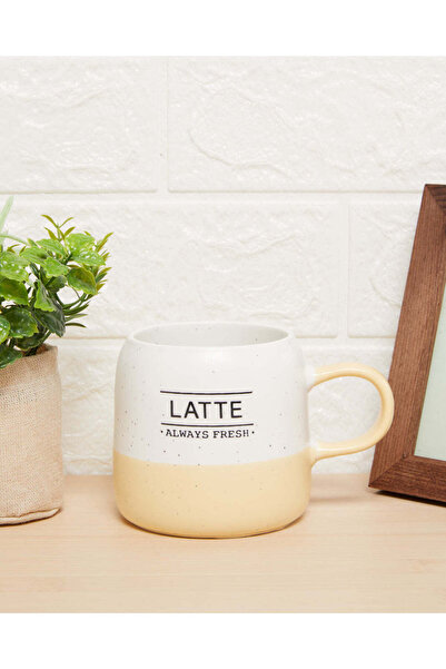 REDTAG Yellow And White Latte Mug
