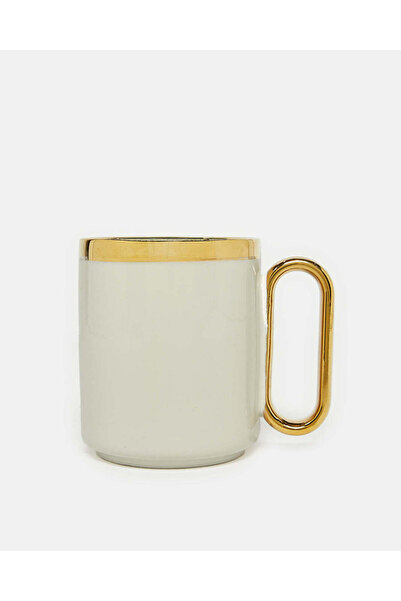 REDTAG White And Gold Electroplating Mug (12 Oz)