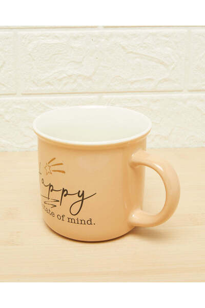 REDTAG Brown Happy Is A State Of Mind Mug