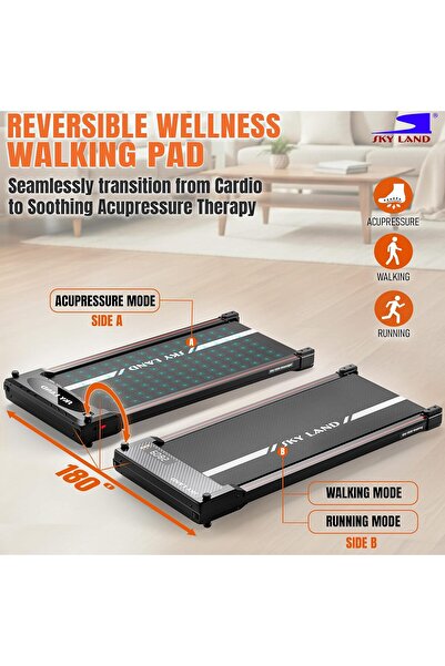 SKY LAND 2-in-1 Walking Pad & Massager EM-1309, LED Display, Remote, 2HP Motor, 100KG Capacity