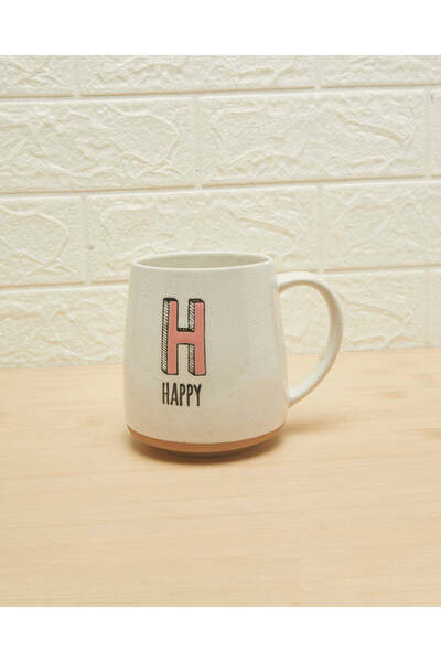 REDTAG كوب أبجدي أبيض مصقول - H