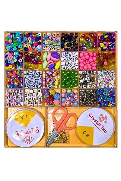 Generic DIY Jewelry Making Kit for Kids with Beads, Hooks, Scissors & Thread