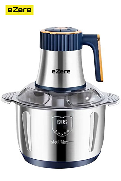 EZERE PowerChopPro Elektrikli Paslanmaz Çelik Kol 5L Et Kıyma Makinesi Sebze Meyve Doğrayıcı Rondo Blendır