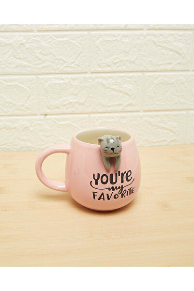 REDTAG كوب أطفال على شكل قطة وردية (11 أونصة)