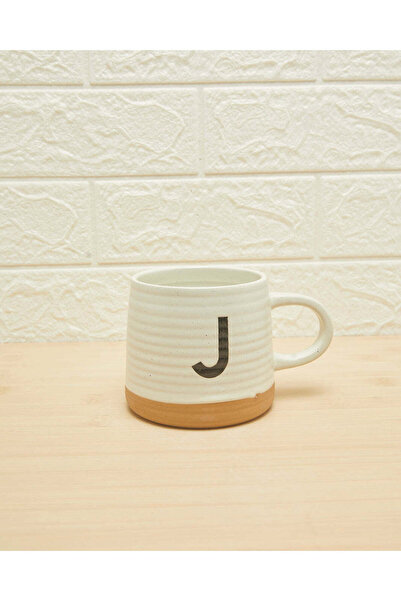 REDTAG كوب أبيض عليه حرف J