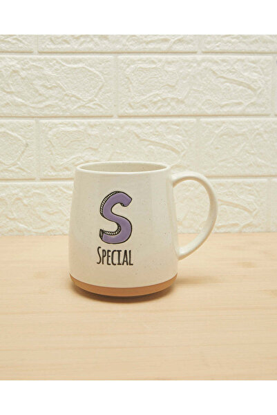 REDTAG كوب أبجدي أبيض مصقول - S