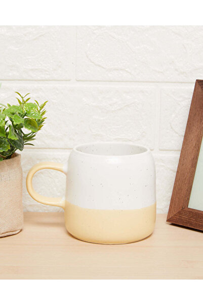 REDTAG Yellow And White Latte Mug