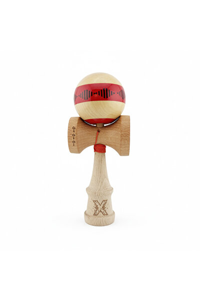 Berbis Kendama X Vibes Originala, Frequency Rosu / Maro, Cupe Mari, Super Sticky, Ata 55cm