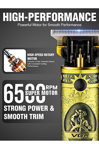 VGR V-228 Professional Hair Clipper with LED display Runtime: 180 min Trimmer for Men