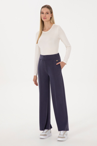 U.S. Polo Assn. Kadın Mürdüm Modal Karışımlı Loose Fit Eşofman Altı 50307761-...