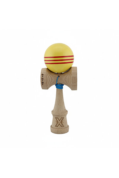 Berbis Kendama X Originala, Galben cu Linii Rosii, Profesionala, Legendary, C...