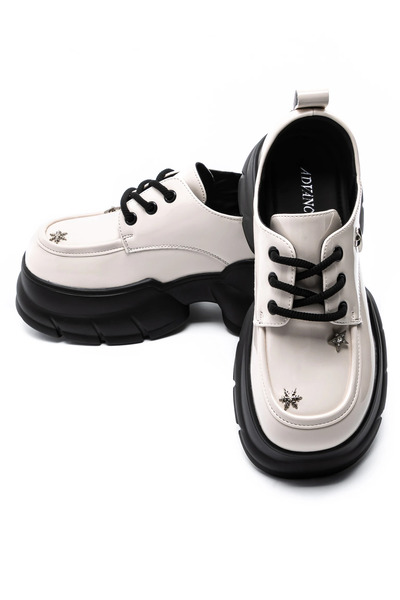 advancer Women's Casual Shoes Made of Genuine Leather TP9323-5 Cream