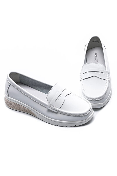 gallop Women's Casual Shoes Made of Genuine Leather K98201 White