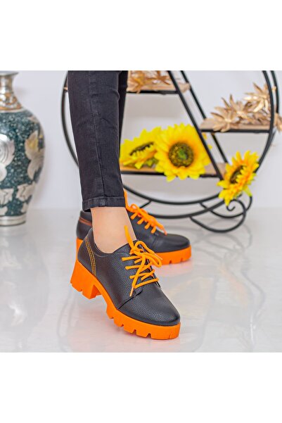 mei Pantofi Casual Dama ZP1973 Black-Orange