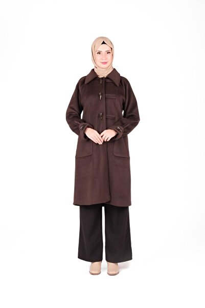 Beyza Palton maro cu nasturi 9487