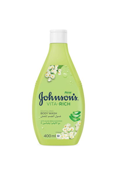 Johnson & Johnson Johnson's Vita-Rich Refreshing Body Wash with Aloe Vera and Vitamin E, 400ml