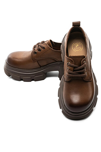 FORMAZIONE Γυναικεία Casual Παπούτσια από Γνήσιο Δέρμα KM1607 Καφέ