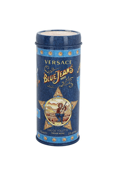 Versace Versace Men's Blue Jeans Eau de Toilette Spray by Hadonoy - 75 ml (2.5 fl oz)