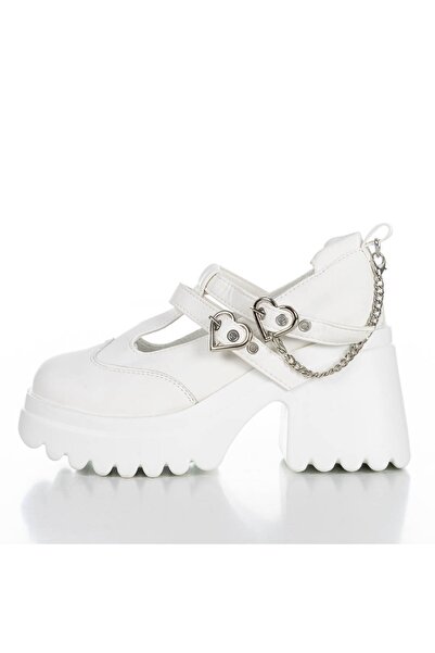 mei Women's Casual Shoes 3WL95 White