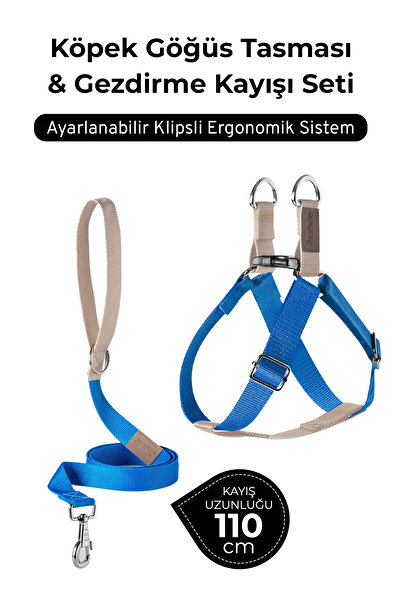 pasiole Adjustable Dog Harness and Walking Leash Set | Handmade, Durable, Convenient to Use
