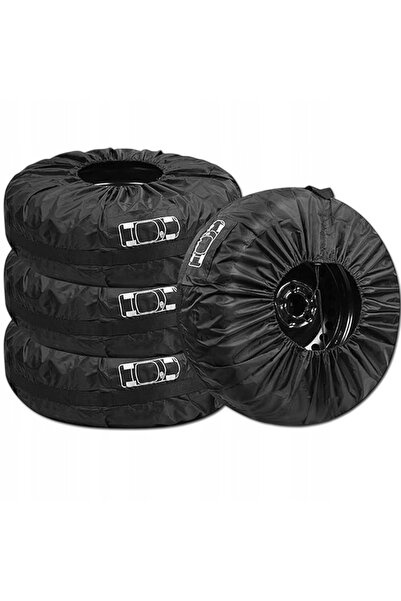 zola Set of 4 tire storage covers, Zola, 14-16", adjustable, waterproof, dustproof, black