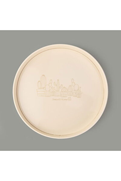 EVSTYLE Yuvarlak Tepsi - Krem - 38 cm