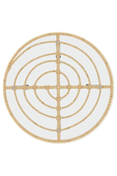 vidaxl Dining Table Ø55 cm Tempered Glass and Steel