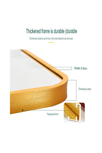 KEKE Full Length Mirror 60X165 cm, Floor Mirror with Aluminum Alloy Frame