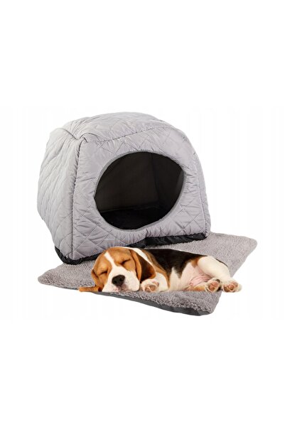 zola House for small dogs and cats, non-slip base, 28 x 35 x 33 cm, gray