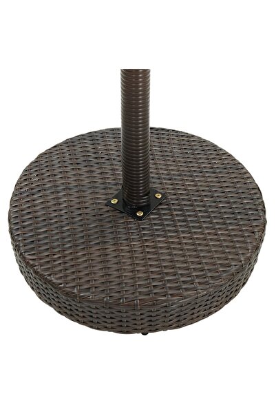 vidaxl Garden Table Brown 75.5x106 cm Poly Rattan