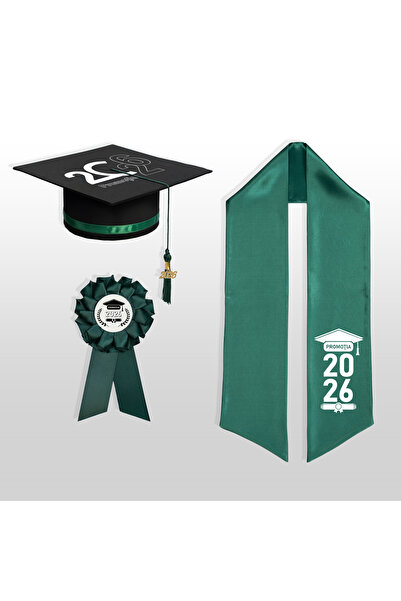 Toca Absolvire Graduation Set Cap, Scarf and Bow, Personalized 2026, Ceremony, End of Year, High School, College