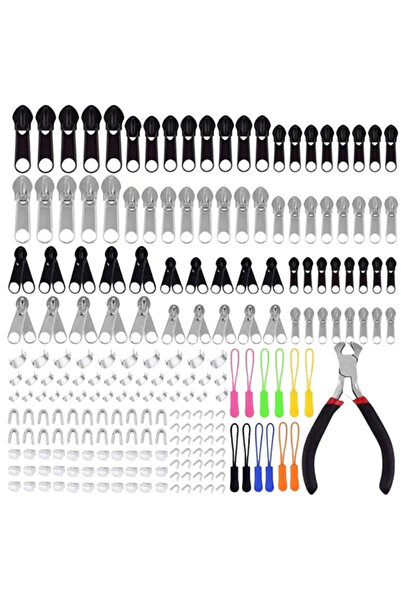 zola Kit 211 piese de reparart fermoare, diferite marimi, metalice si de plas...