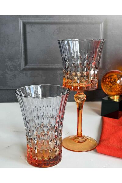 ROSSEV Darknnes 4-Pack Orange Smoked Crystal Glass (120ml)