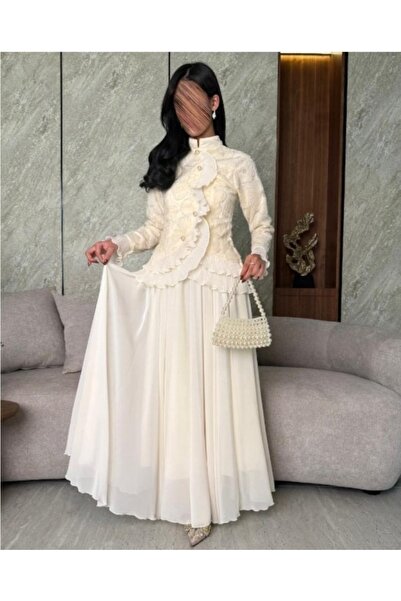 Haifa Fashion A two-piece evening dress with luxurious royal touches