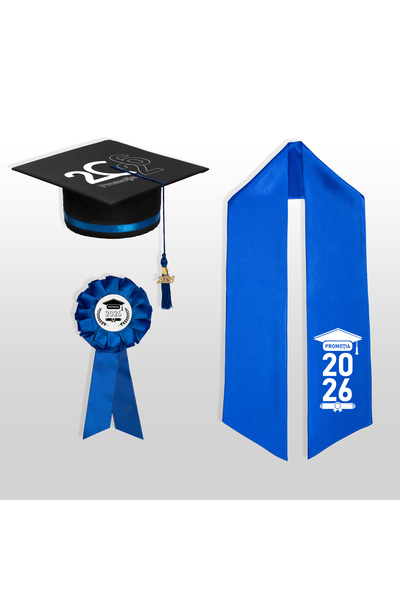 Toca Absolvire Graduation Set Cap, Scarf and Bow, Personalized 2026, Ceremony, End of Year, High School, College