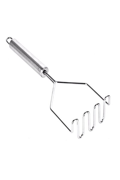 HALAMODO Sculpted Silver 25z9.5x7cm Curved Potato Smasher