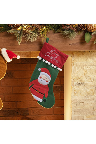 Karaca Home Kararca Home New Year Yılbaşı Santa Hediye Çorabı 16x8,5 cm