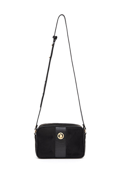 U.S. Polo Assn. Women's Black Suede Crossbody Bag 50315222-Vr046