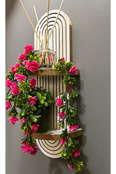 BEEVOLİ Duvar Rafı, Duvar Dekorasyon, Dekoratif, Ahşap, Beyaz, MDF